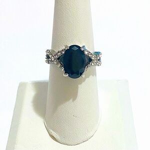 Black Oval Cubic Zirconia Ring